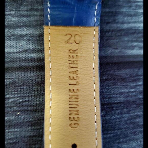 Vintage Mens Tank Blue Wave Dial Dress Watch New Mvt & Batt - Picture 4 of 5